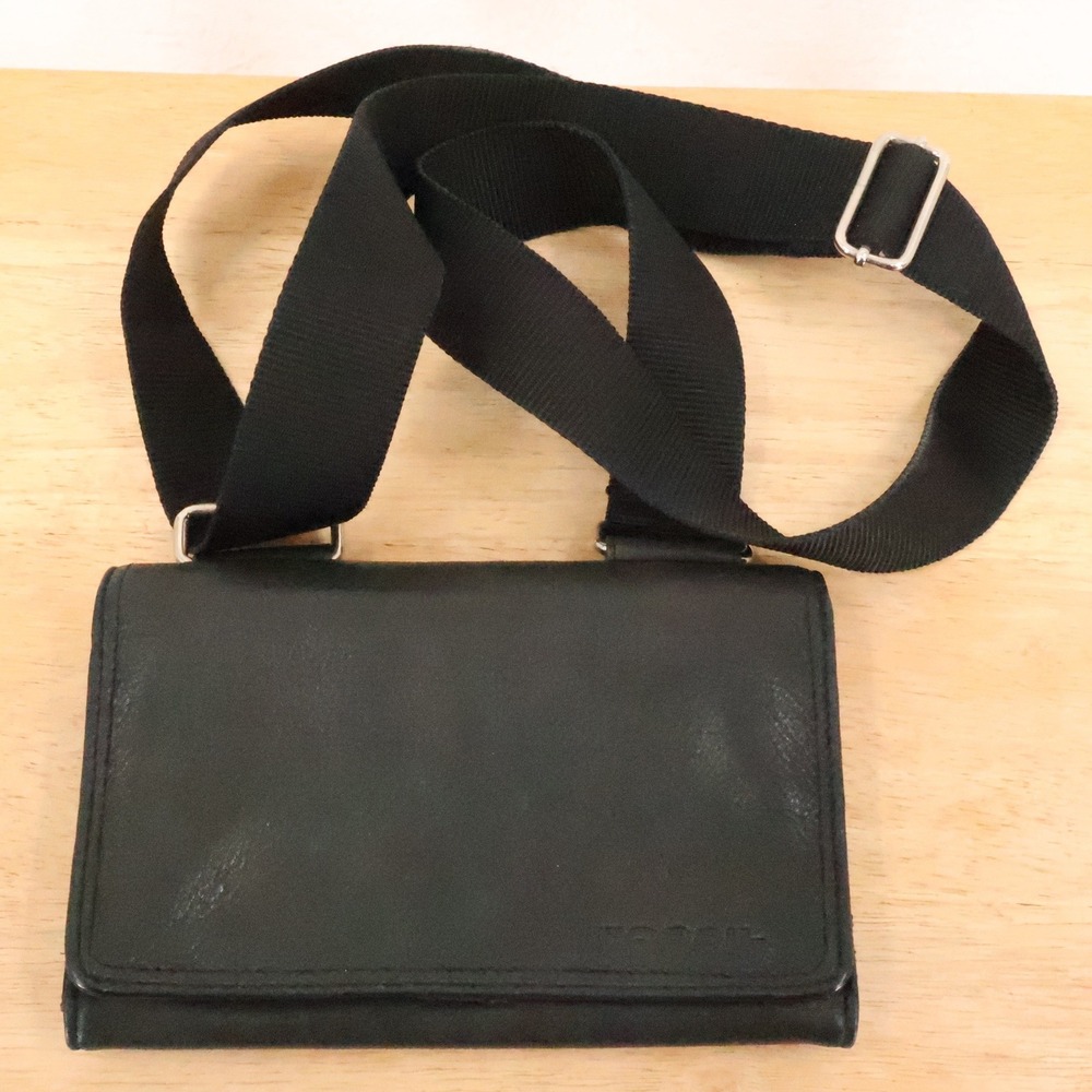 Fossil Crossbody Leather Wallet Bag Vintage 90s Travel Minimalist Utility Gorp